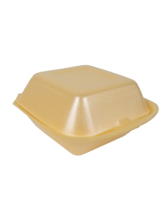 125 Pcs - Coquille plastique PSE jaune double - 13 x 13,2 cm, Hauteur: 6,8 cm