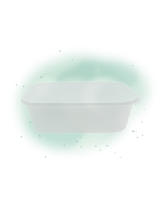 1000 Pcs - Barquette plastique thermoformée blanche - 200 ml, 103x78 mm, Hauteur: 34 mm 2