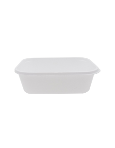 1000 Pcs - Barquette plastique thermoformée blanche - 200 ml, 103x78 mm, Hauteur: 34 mm