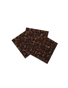 1000 Pcs - Serviette ouate marron foncé 3 pli - 24 x 24 cm