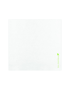 50 Pcs - Serviette en fibre de bambou blanche - 40 x 40 cm