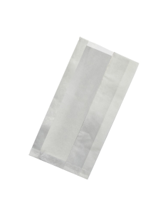 1000 Pcs - Sac sandwich ingraissable blanc avec fenêtre cristal - 20 cm x 6 cm x 40 cm