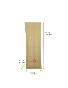 200 Pcs - Sac papier kraft brun spécial four - 11 x 3,5 x 33 cm, idéal pour la cuisson 2