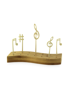 10 Pcs - Support bambou "Vague" - 16 x 6,5 x 2 cm, idéal pour présentation 2