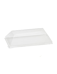 100 Pcs - Couvercle PET transparent "Samourai" - 13 cm x 6,5 cm x 2 cm
