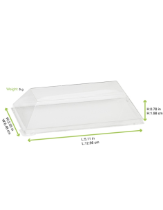100 Pcs - Couvercle PET transparent "Samourai" - 13 cm x 6,5 cm x 2 cm 2
