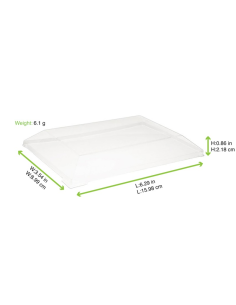 100 Pcs - Couvercle PET transparent "Samourai" - 16 x 9 cm, Hauteur: 2,2 cm 2