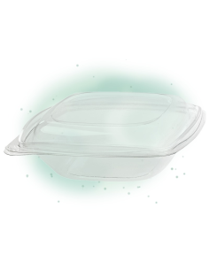25 Pcs - Saladier PET carré transparent - 750 ml, 19 cm x 19 cm, Hauteur: 5 cm 2