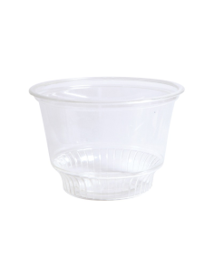 50 Pcs - Coupe dessert plastique PET transparente - 280 ml, Diam: 9,8 cm, Hauteur: 6,8 cm
