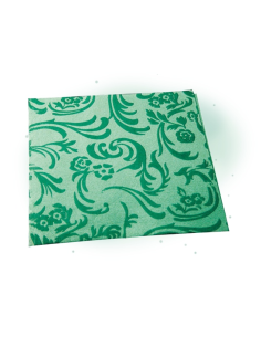50 Pcs - Serviette non-tissée damassée vert foncé - 40 x 40 cm, 100% polypropylène 2