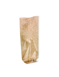 100 Pcs - Sac transparent fond cartonné - 12 x 26 cm, parfait pour vos produits horeca