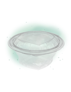50 Pcs - Saladier rond transparent PET - 375 ml, Diam: 11,6 cm, Hauteur: 5,4 cm 2