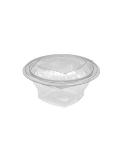 50 Pcs - Saladier rond transparent PET - 500 ml, Diam: 13,5 cm, Hauteur: 5,6 cm