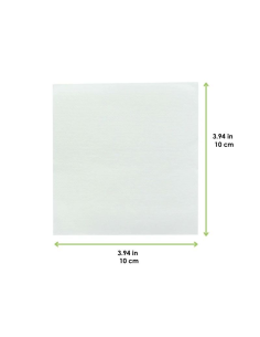 150 Pcs - Serviette micropoint blanche 2 plis - 10 cm x 10 cm 2