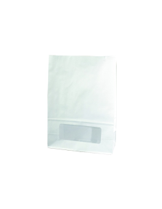 125 Pcs - Sac bloomer papier blanc avec fenêtre - 15,7 x 8,5 x 22 cm
