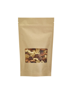 200 Pcs - Sac poche debout kraft transparent - 13 cm x 21 cm, avec zip de fermeture 2