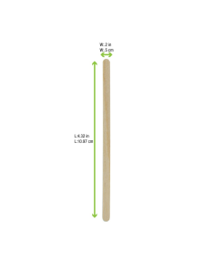 1000 Pcs - Spatule en bois à bouts arrondis - 0,5 cm x 11 cm, idéal pour café 2