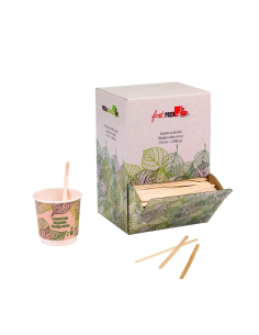 2000 Pcs - Spatule à café en bois - 0,5 cm x 11 cm 2