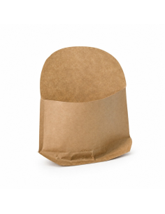 250 Pcs - Pochette snack papier kraft - 14,3 cm x 10 cm x 6 cm, Durable et pratique