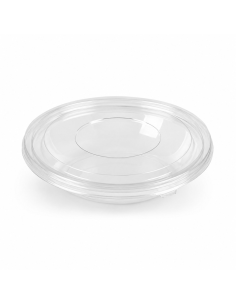 25 Pcs - Saladier PET rond transparent - 750 ml, Diam: 22,5 cm, Hauteur: 5 cm