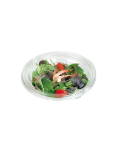 25 Pcs - Saladier PET rond transparent - 750 ml, Diam: 22,5 cm, Hauteur: 4 cm