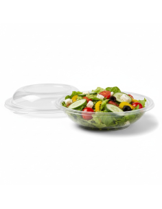 25 Pcs - Saladier PET rond transparent - 750 ml, Diam: 22,5 cm, Hauteur: 4 cm 2