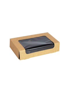 50 Pcs - Boîte sushi avec fenêtre antibuée pour 12-14 pieces 179x106mm H40mm