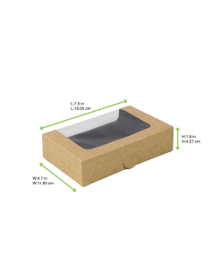 50 Pcs - Boîte sushi avec fenêtre antibuée pour 15 pieces 190x120mm H45mm 2