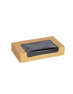 50 Pcs - Boîte sushi avec fenêtre antibuée pour 18 pieces 210x120mm H40mm