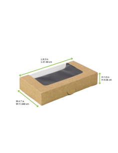50 Pcs - Boîte sushi avec fenêtre antibuée pour 18 pieces 210x120mm H40mm 2