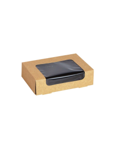50 Pcs - Boîte sushi avec fenêtre antibuée pour 10-12 pieces 152x100mm H40mm