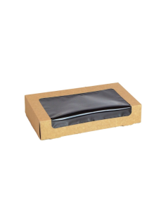 50 Pcs - Boîte sushi avec fenêtre antibuée pour 24 pieces 240x135mm H45mm