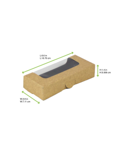 50 Pcs - Boîte sushi avec fenêtre antibuée pour 6-8 pieces 167x72mm H35mm 2