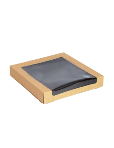 50 Pcs - Boîte sushi avec fenêtre antibuée pour 40-60 pieces 250x250mm H40mm