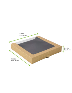 50 Pcs - Boîte sushi avec fenêtre antibuée pour 40-60 pieces 250x250mm H40mm 2