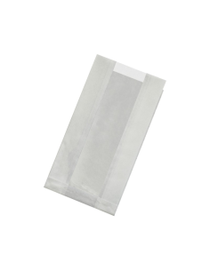 1000 Pcs - Sac papier ingraissable kraft blanc - 22 cm, 12 cm, 5 cm, avec fenêtre
