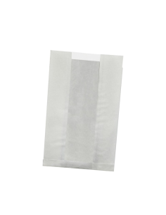 1000 Pcs - Sac en papier blanc ingraissable avec fenêtre - 28 x 18 x 8 cm