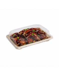50 Pcs - Couvercle PET transparent - 14,1 cm, 9,9 cm x 0,7 cm 2