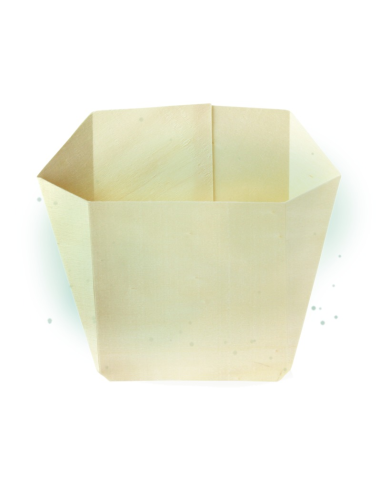 25 Pcs - Pochette en bois pour frites - 12,8 cm x 4 cm x 13 cm
