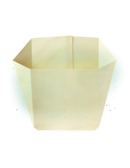 25 Pcs - Pochette en bois pour frites - 12,8 cm x 4 cm x 13 cm