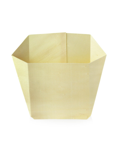 25 Pcs - Pochette en bois pour frites - 12,8 cm x 4 cm x 13 cm