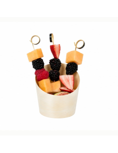 25 Pcs - Tube en bois coupe oblique - 180 ml, Diam: 8,2 cm, Hauteur: 8,9 cm 2