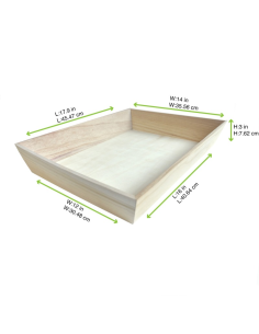 10 Pcs - Plateau repas bois "Noa" - 39 x 29 cm, Hauteur: 6,5 cm 2