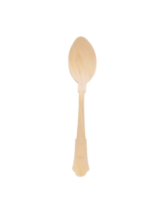 100 Pcs - Cuillère en bois "Baroque" - 19,4 cm