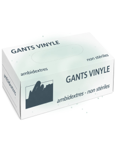 100 Pcs - Gant vinyle micro-poudré taille XL 5,2 gr - Conforme à la règlementation REACH 240x115mm 2
