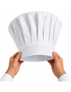 10 Pcs - Toque ronde en papier blanc - 28,5 cm x 23 cm 2