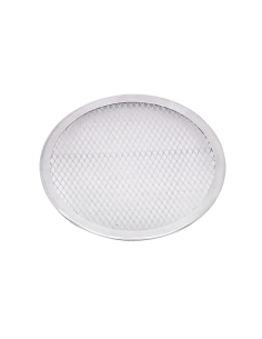 12 Pcs - Grille à pizza ronde en aluminium - Ø203 mm, Hauteur: 4 mm