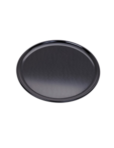 12 Pcs - Assiette noire en aluminium anodisé - Ø 228 mm, Hauteur: 8 mm