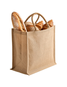 5 Pcs - Sac cabas en jute brun 370x230mm H360mm 2