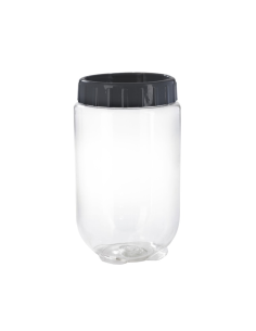 24 Pcs - Bocal Bokolock en plastique PET - 1000 ml, Ø100 mm, Hauteur: 170 mm